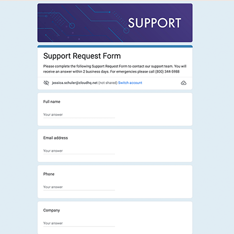 Support Request