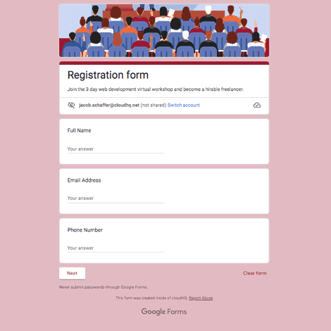 Registration Form