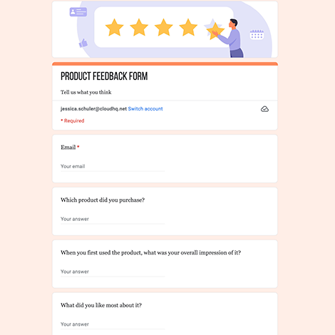 Product Feedback Form