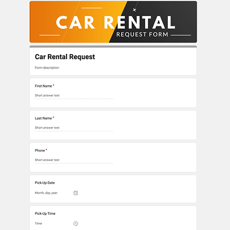 Car Rental Request