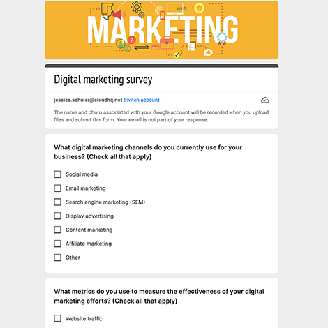 Digital Marketing Survey