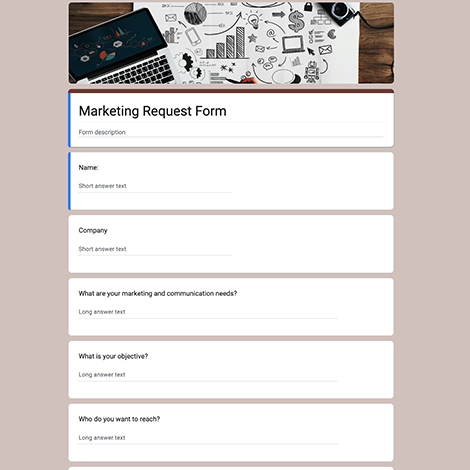 Marketing Request Form