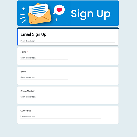 Email Sign Up