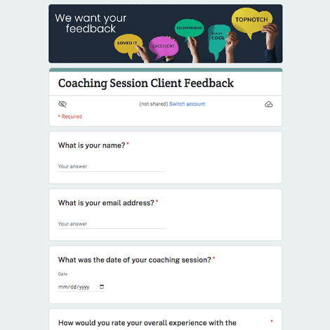 Coaching Session Client Feedback