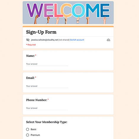 Sign Up Form